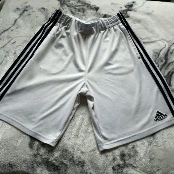 adidas Other - adidas Kids Shorts Youth Large White Black Stripe